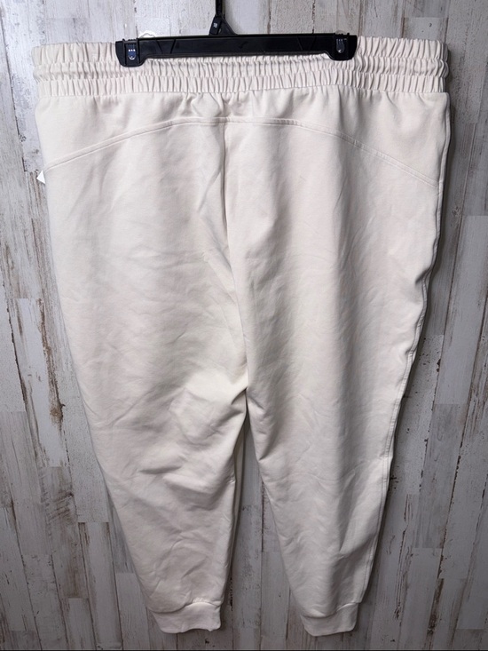 Old Navy Dynamic Fleece High Rise Jogger Pants - Cream Drawstring Waist 2X NWT! - Picture 12 of 14